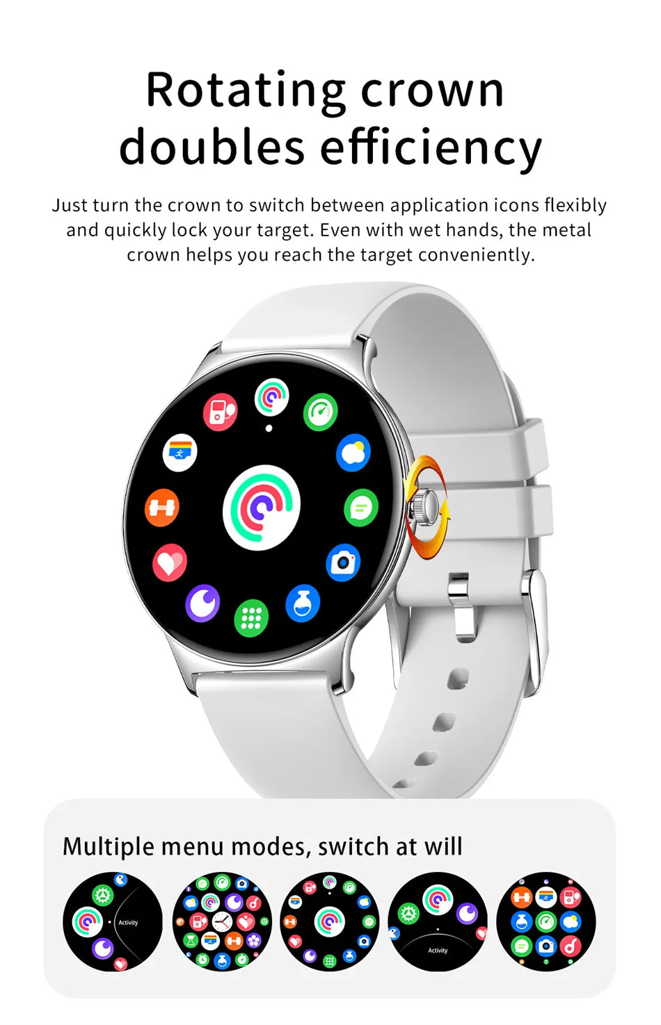 Roll Block | Ultra-Thin Fashion AMOLED Smart Watch - Always-On HD Display & Bluetooth Call Fitness Bracelet