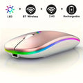 Roll Block | Slim LED Wireless Dual-Mode Mouse - Silent RGB Rechargeable Peripherals