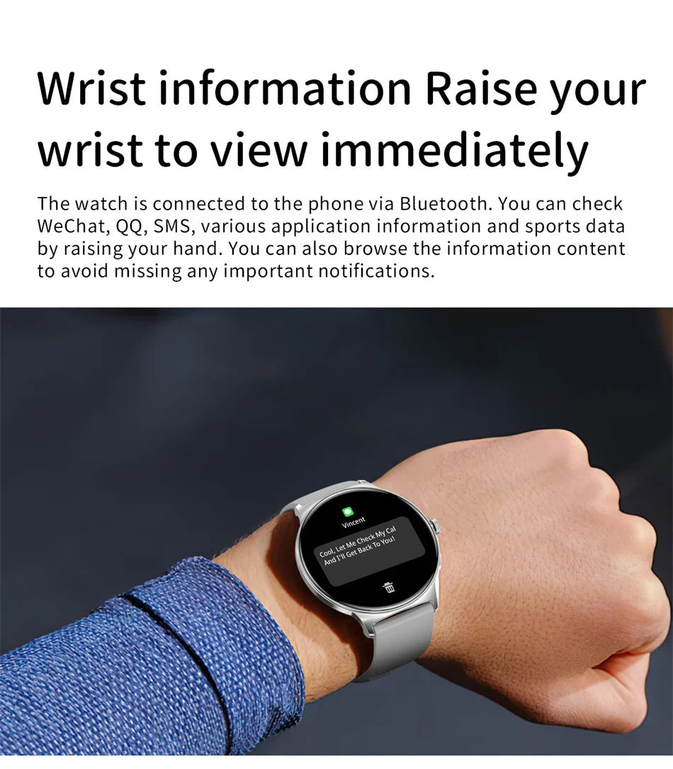 Roll Block | Ultra-Thin Fashion AMOLED Smart Watch - Always-On HD Display & Bluetooth Call Fitness Bracelet