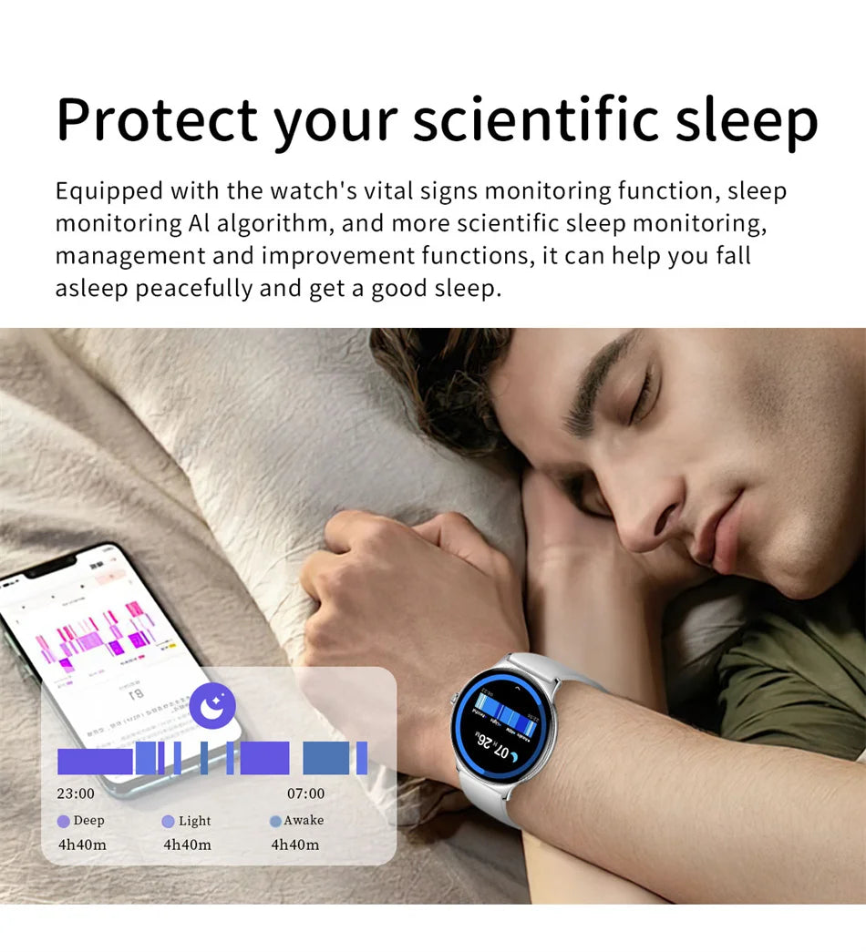 Roll Block | Ultra-Thin Fashion AMOLED Smart Watch - Always-On HD Display & Bluetooth Call Fitness Bracelet
