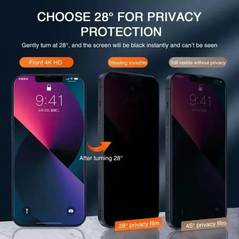 Roll Block | Full-Cover Anti-Spy Tempered Glass - Privacy Screen Protector for All Phones