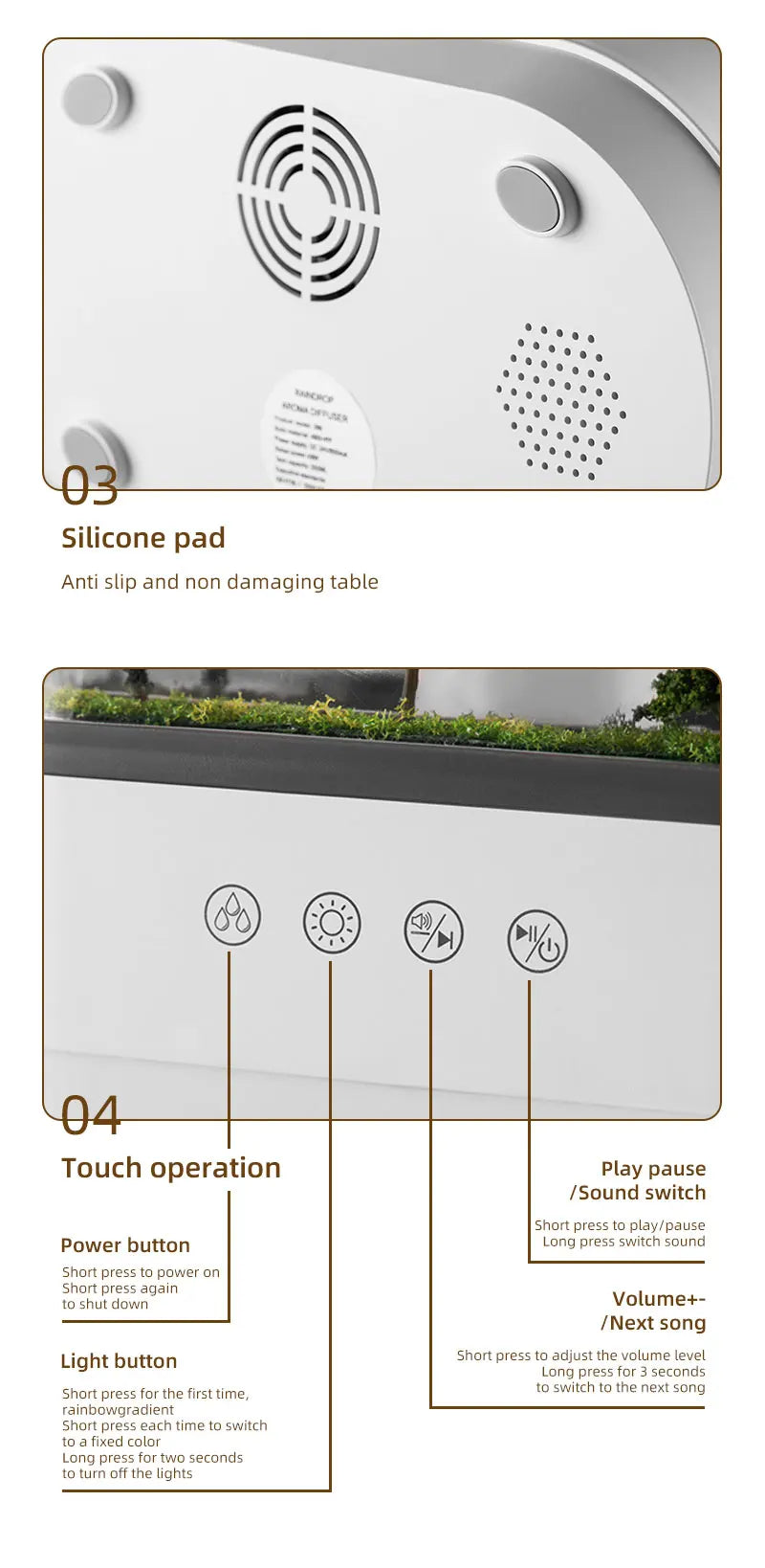 Roll Block | Rain Cloud Aroma Diffuser - Water Drip Micro Landscape Ultrasonic Humidifier