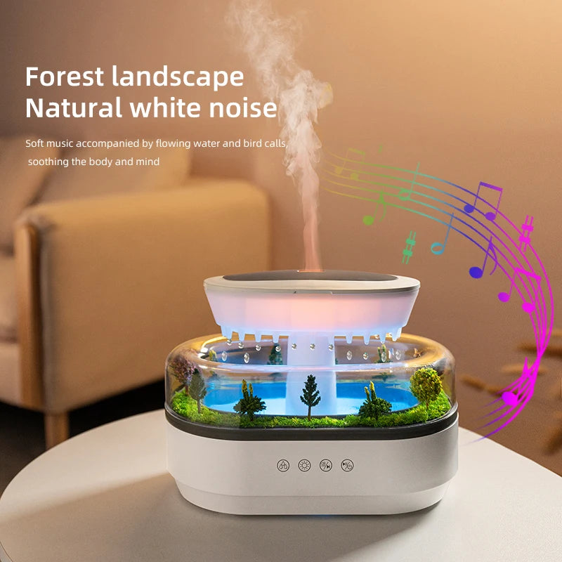 Roll Block | Rain Cloud Aroma Diffuser - Water Drip Micro Landscape Ultrasonic Humidifier