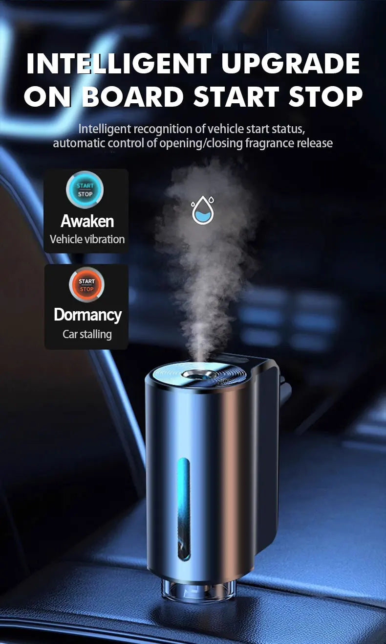 Roll Block | Smart Car Air Aromatherapy Diffuser - 3-Level Intelligent Fragrance Humidifier