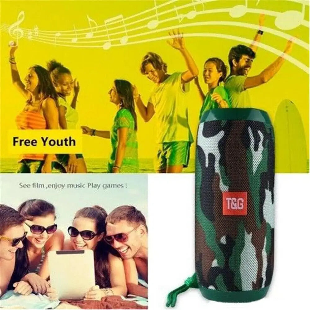 Roll Block | TG117 Portable Waterproof Bluetooth Speaker - Dual Bass Stereo Outdoor Column