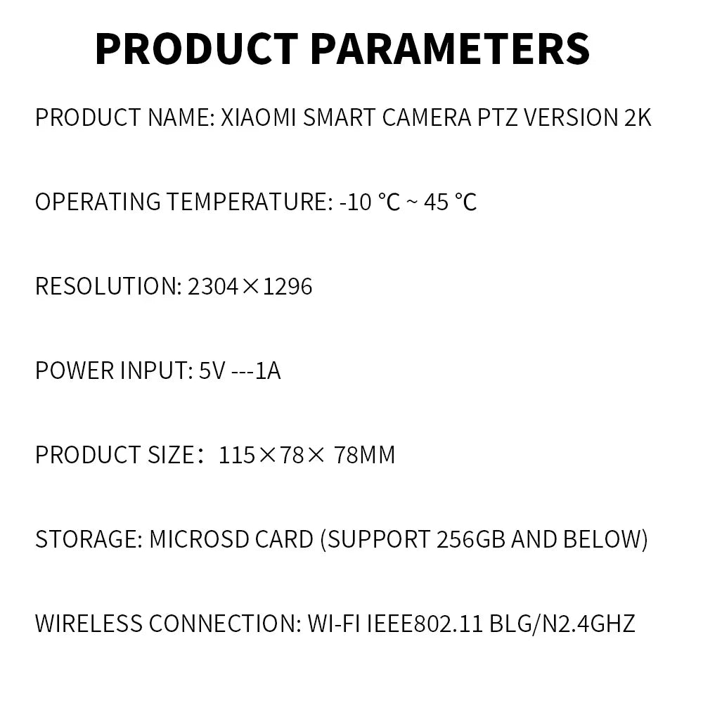 Roll Block | Xiaomi Smart Camera 2K (PTZ) - 1296P HD 360° Indoor Security Monitor