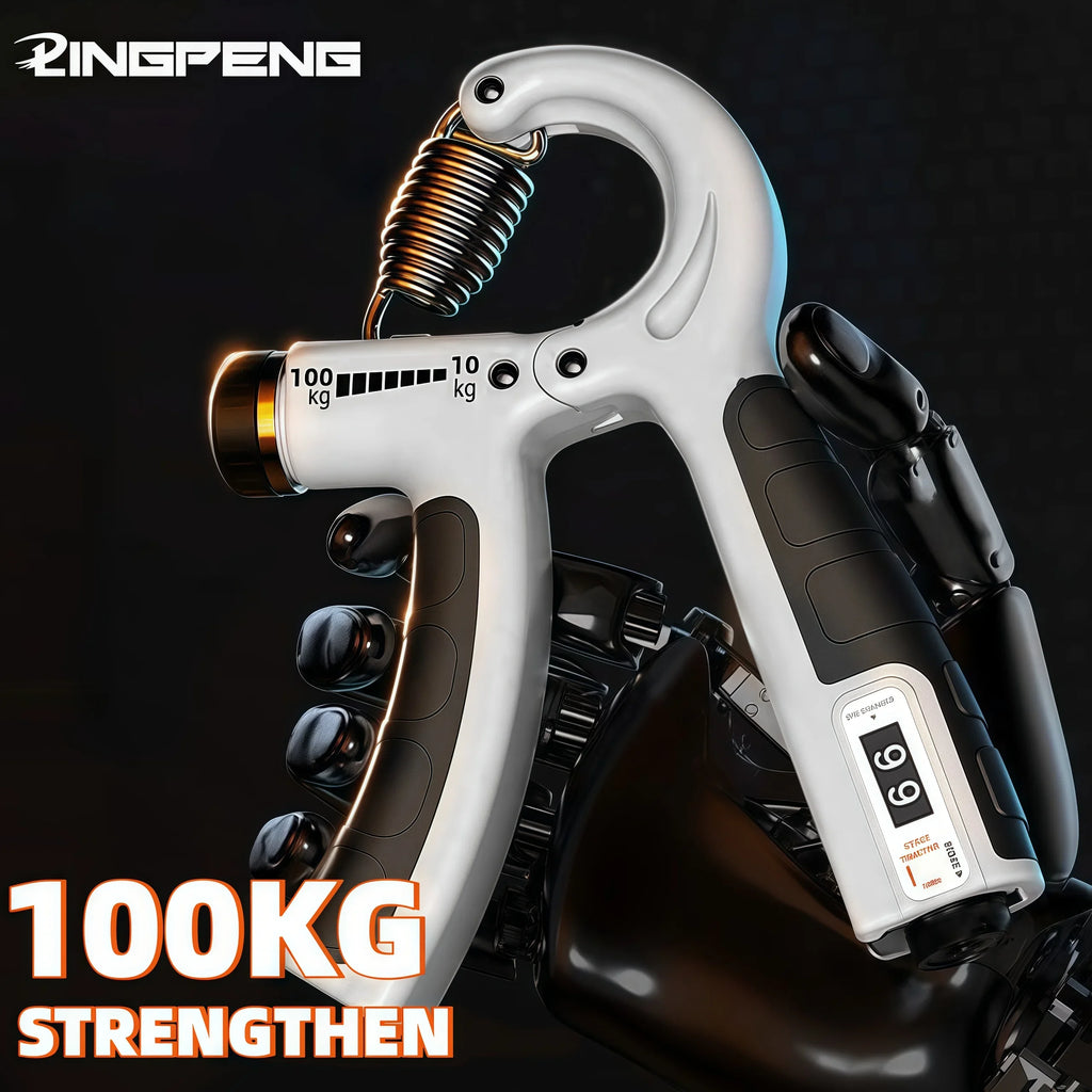 Roll Block | 10-100Kg Adjustable Heavy Gripper - R-Shape Hand Exerciser & Wrist Strength Expander