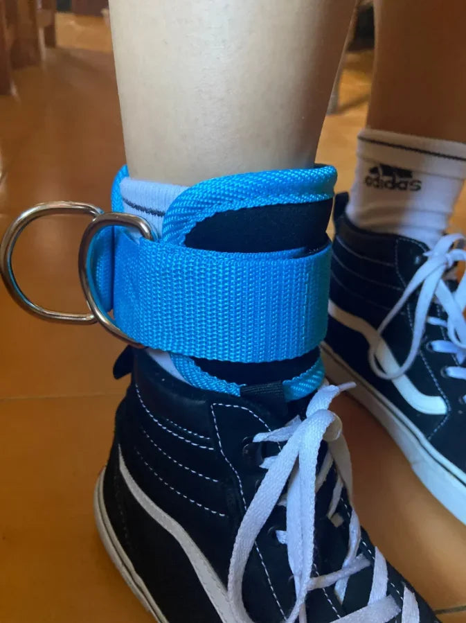 Roll Block | Heavy-Duty Double D-Ring Cable Ankle Straps - Premium Gym Cuffs for Glutes & Leg Training
