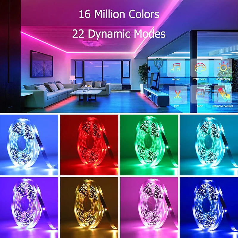 Roll Block | RGB USB LED Strip Light - Multicolor TV, Game Room, Automobile and More Ambient Backlight