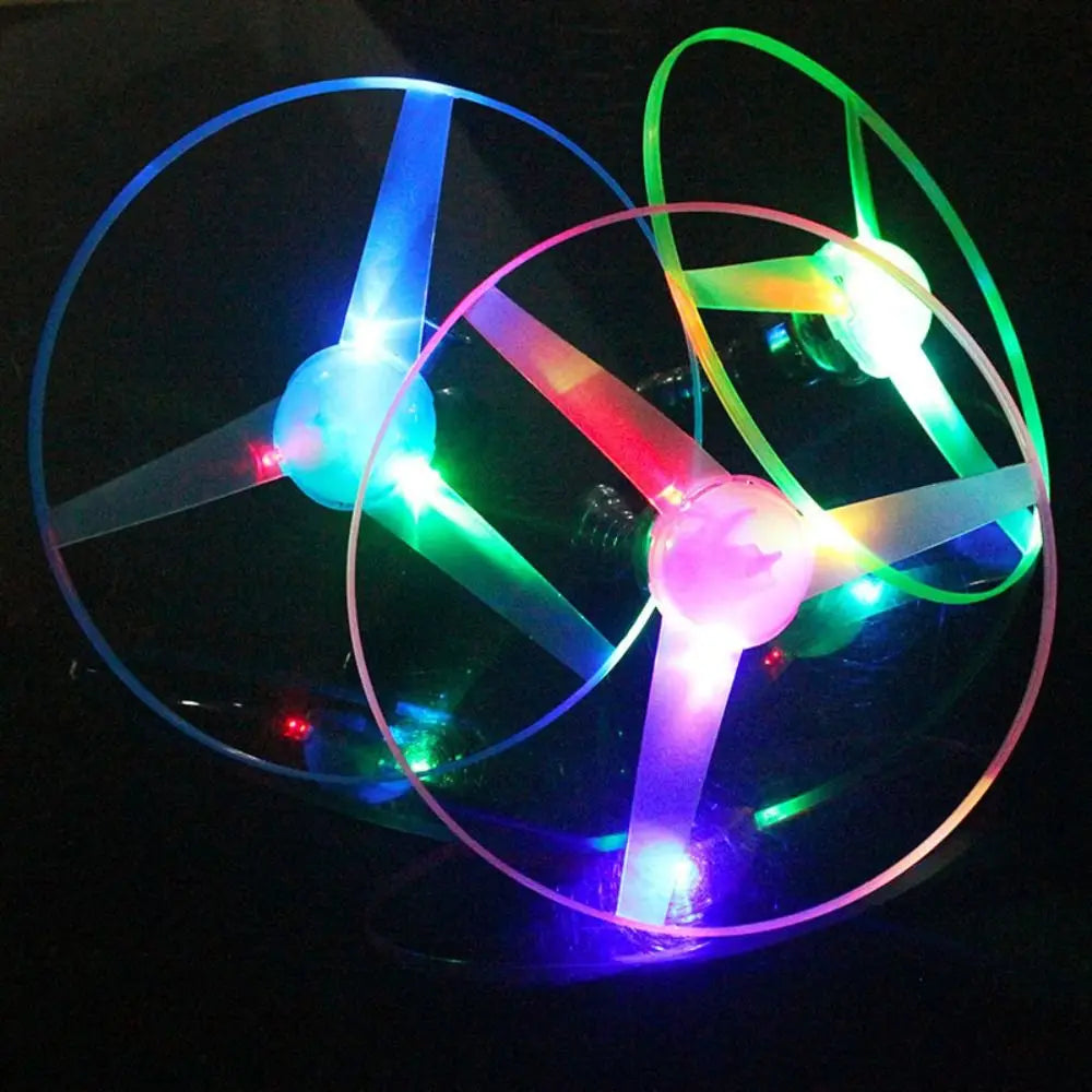Roll Block | LED Light Pull Line Flying Saucer (Catch & Throw Edition)