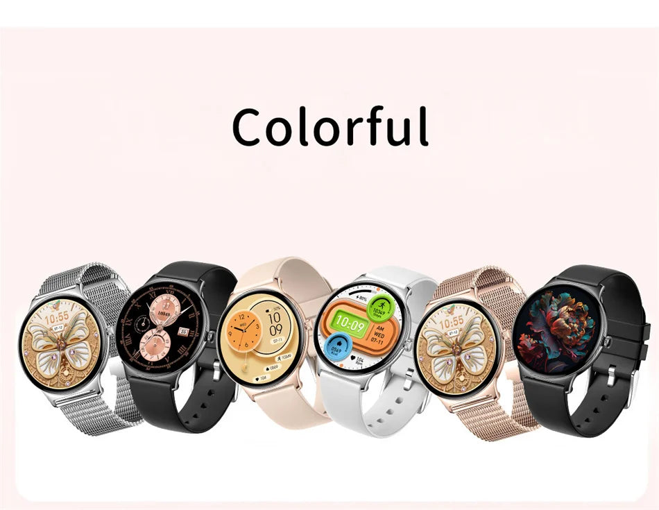 Roll Block | Ultra-Thin Fashion AMOLED Smart Watch - Always-On HD Display & Bluetooth Call Fitness Bracelet