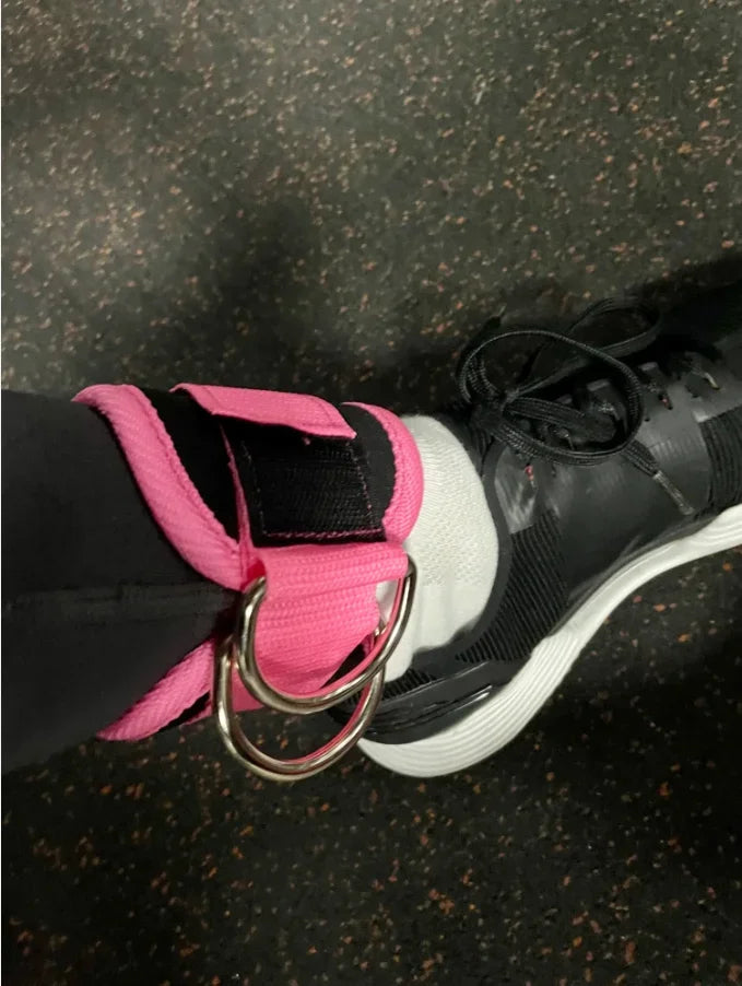 Roll Block | Heavy-Duty Double D-Ring Cable Ankle Straps - Premium Gym Cuffs for Glutes & Leg Training