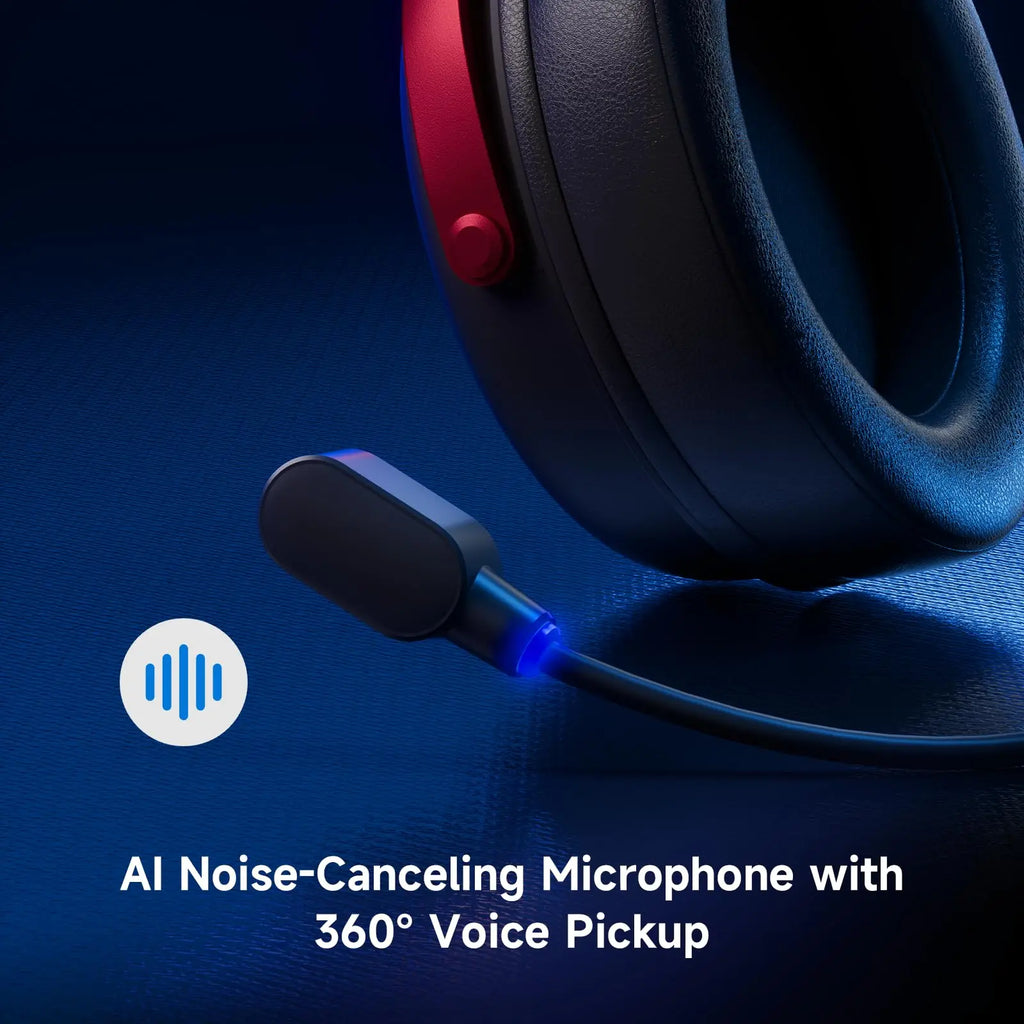 Roll Block | MCHOSE V9 Pro Gaming Wireless Headset - AI Noise Canceling Tech & Surround Sound 7.1 Low-Latency Headphones