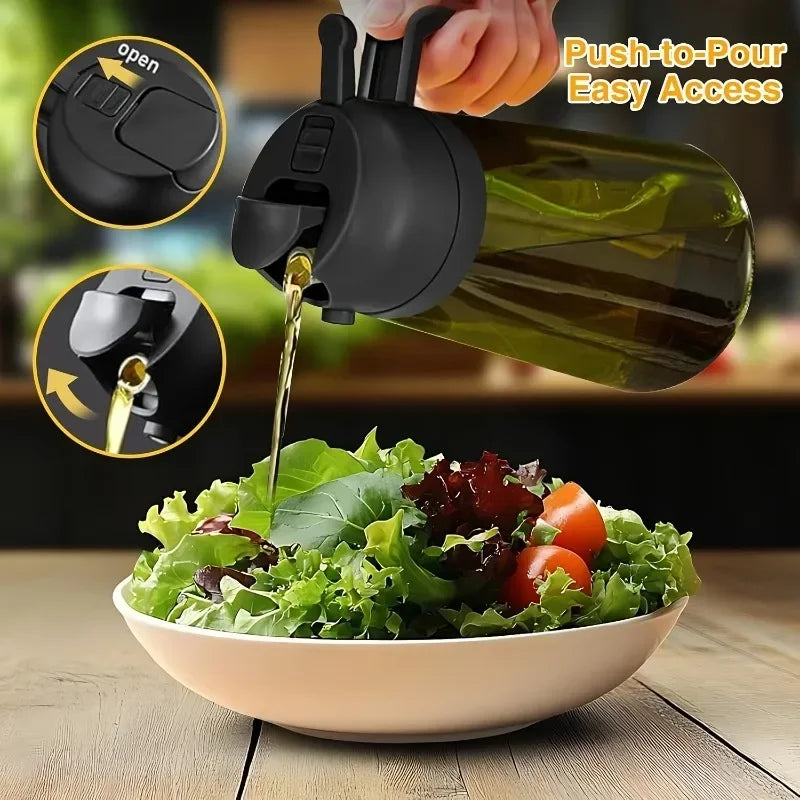 Roll Block | 2-in-1 Dual-Function Oil Sprayer & Dispenser - Multi-Mode Cooking Spray Bottle