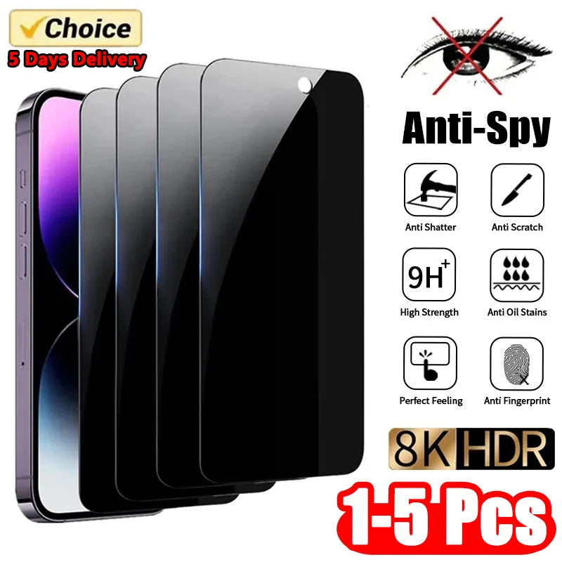 Roll Block | Full-Cover Anti-Spy Tempered Glass - Privacy Screen Protector for All Phones