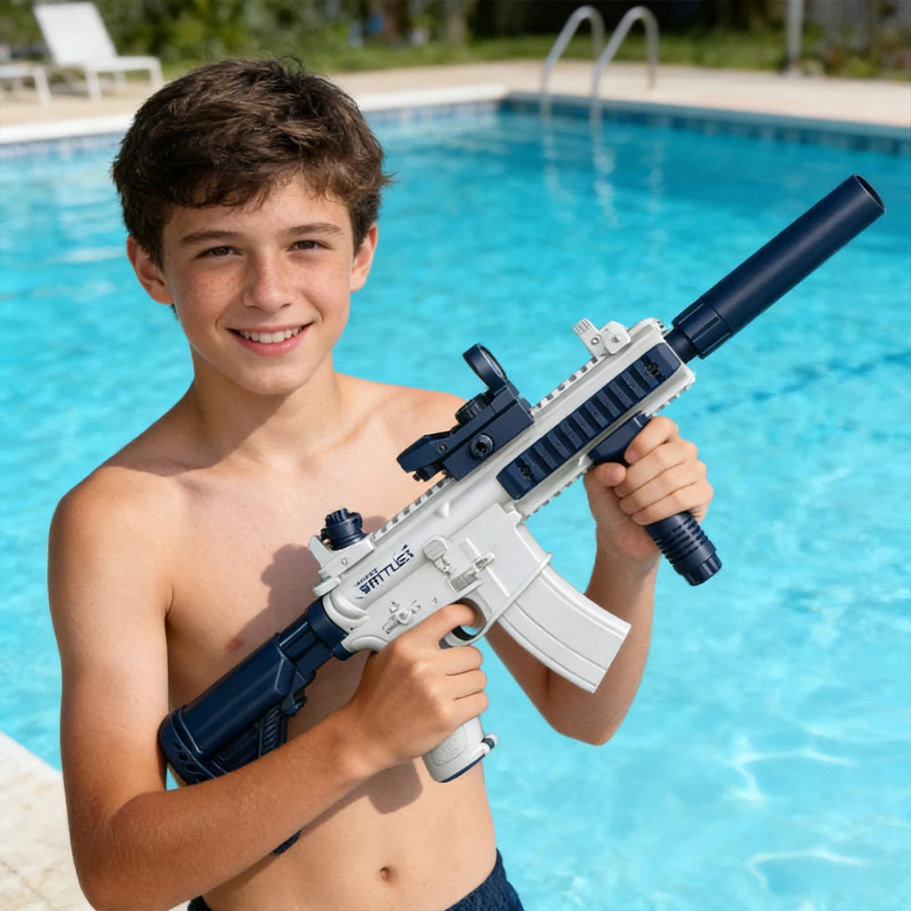 Roll Block | Dual M416 Combat & Pistol Blitz Electric Water Gun Squad Pack - High-Capacity Multi-Blaster Set