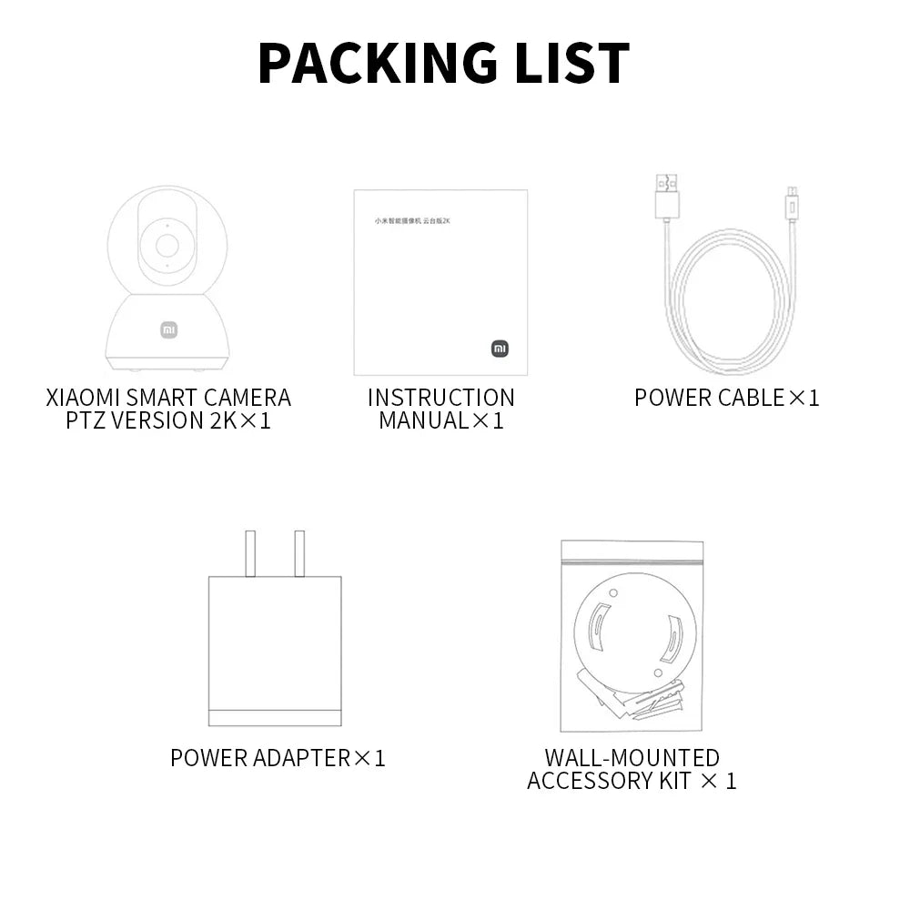 Roll Block | Xiaomi Smart Camera 2K (PTZ) - 1296P HD 360° Indoor Security Monitor