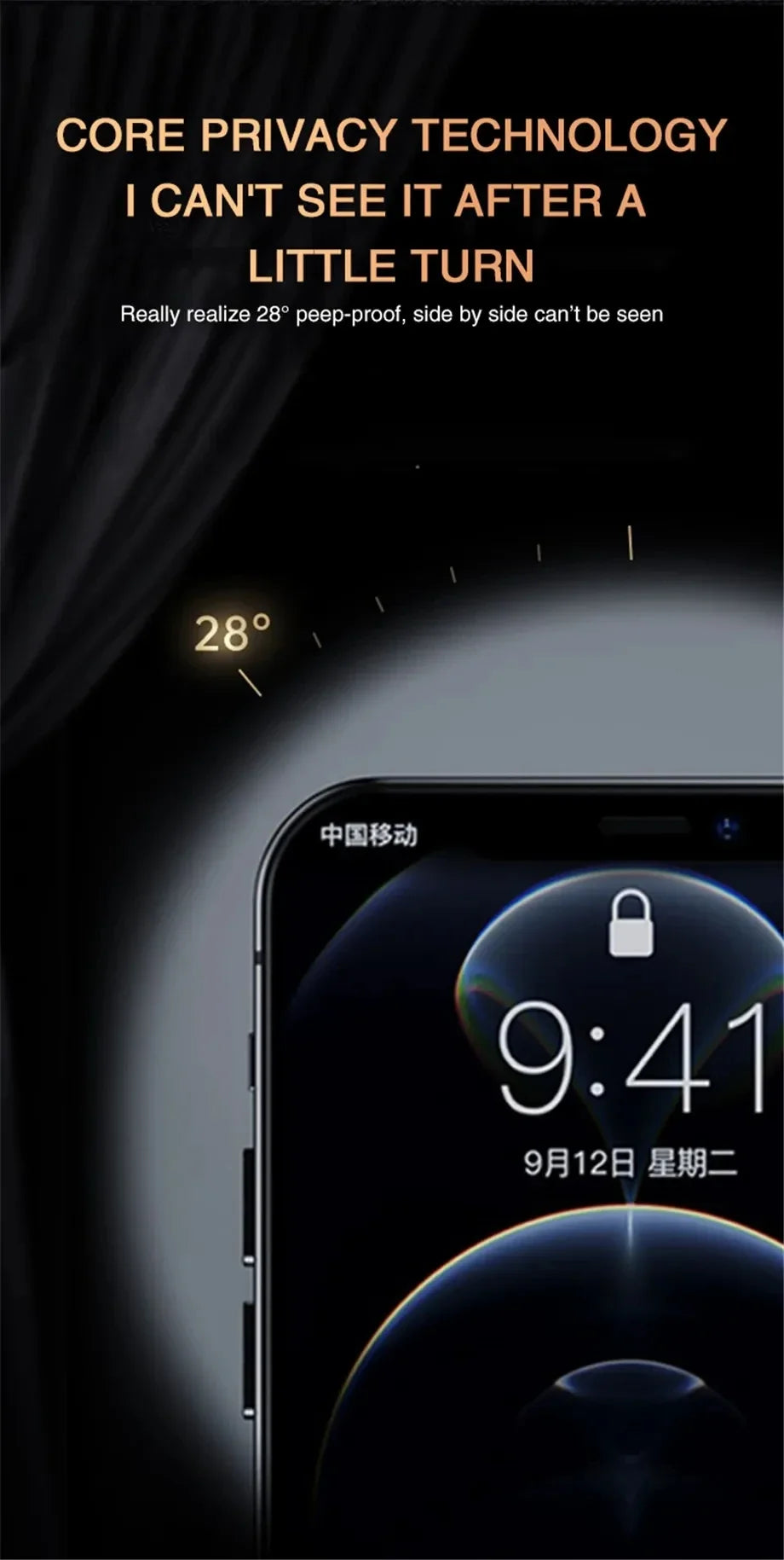Roll Block | Full-Cover Anti-Spy Tempered Glass - Privacy Screen Protector for All Phones