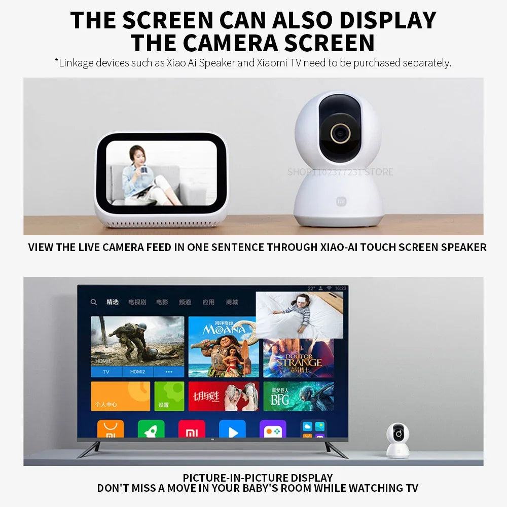 Roll Block | Xiaomi Smart Camera 2K (PTZ) - 1296P HD 360° Indoor Security Monitor