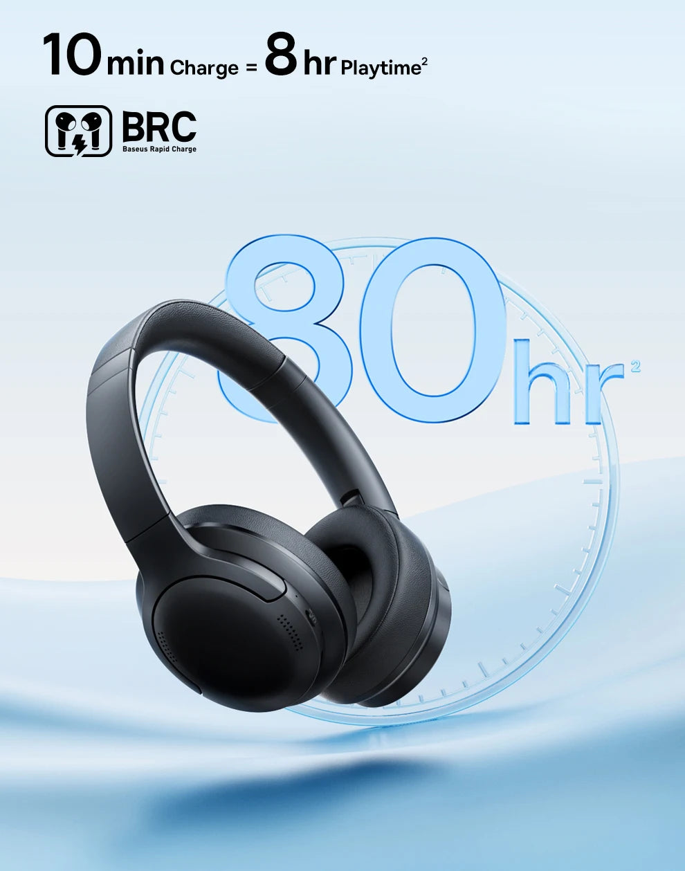 Roll Block | Baseus BH1 Wireless Headphones - 80H Playtime Super Bass Over-Ear Headset