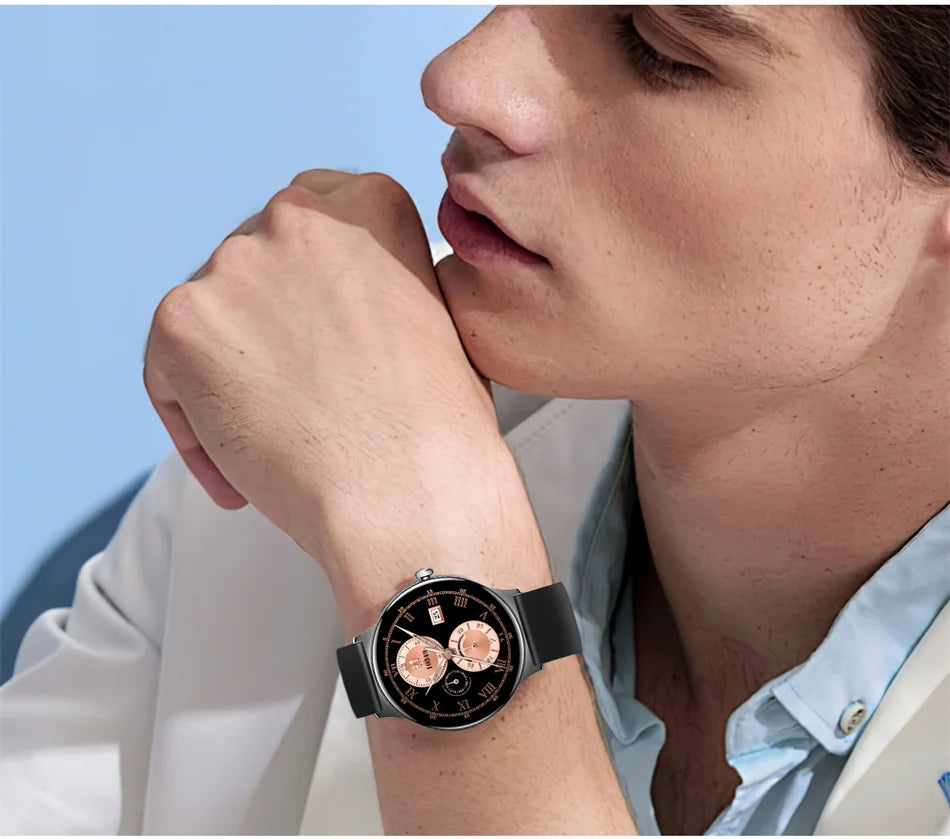Roll Block | Ultra-Thin Fashion AMOLED Smart Watch - Always-On HD Display & Bluetooth Call Fitness Bracelet