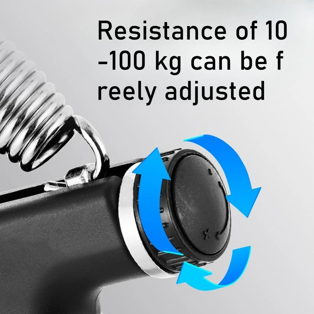 Roll Block | 10-100Kg Adjustable Heavy Gripper - R-Shape Hand Exerciser & Wrist Strength Expander