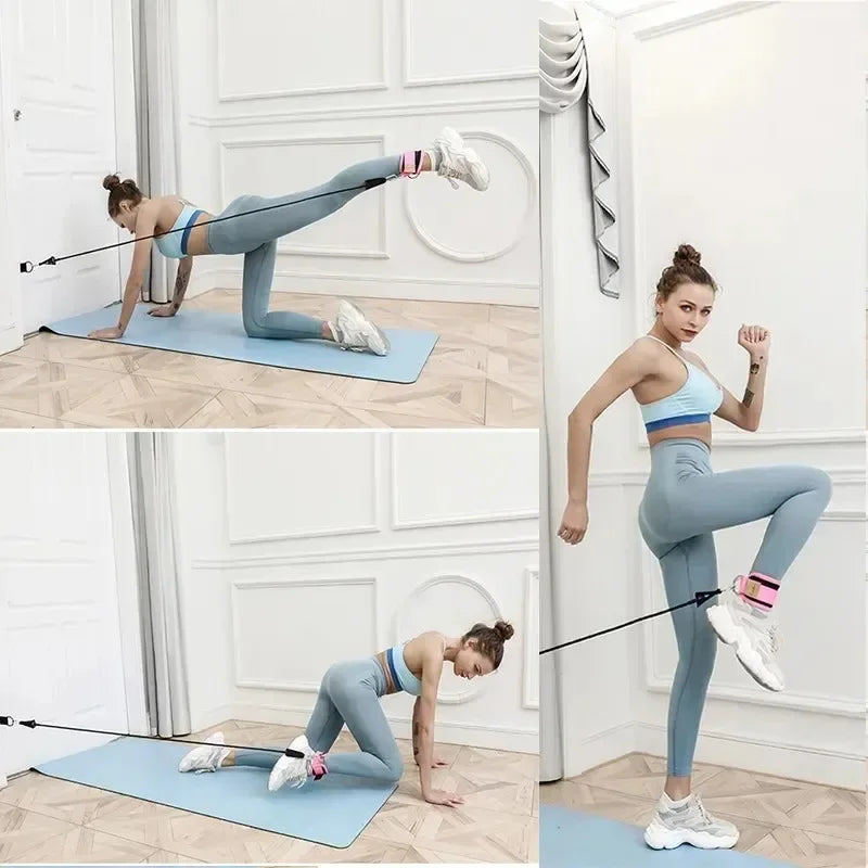 Roll Block | Heavy-Duty Double D-Ring Cable Ankle Straps - Premium Gym Cuffs for Glutes & Leg Training