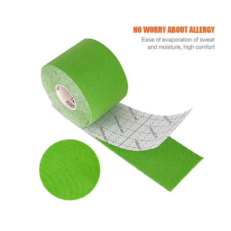 Roll Block | Kinesiology Elastic Athletic Tape - Muscle Recovery & Self-Adherent Pain Relief Wrap