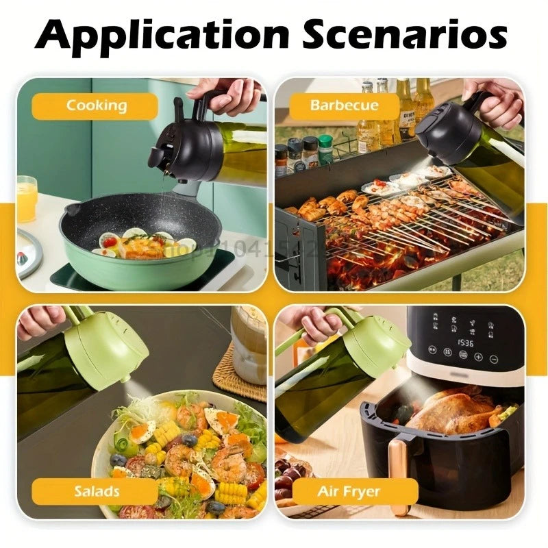Roll Block | 2-in-1 Dual-Function Oil Sprayer & Dispenser - Multi-Mode Cooking Spray Bottle
