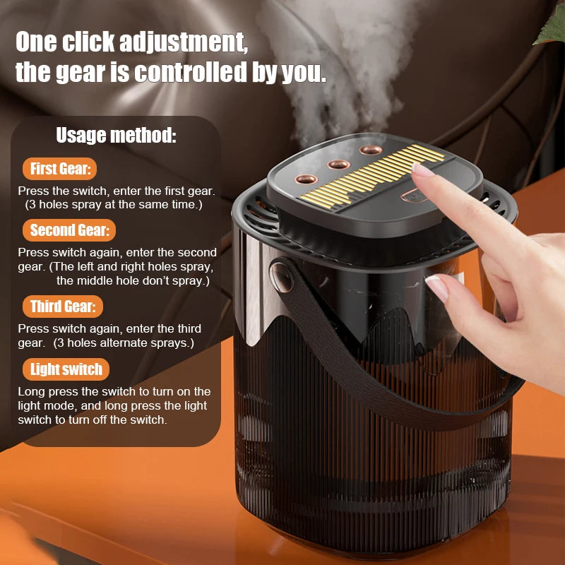 Roll Block | 3L Large Capacity Air Humidifier - Heavy Fog Ultrasonic Cool Mist Maker & Diffuser