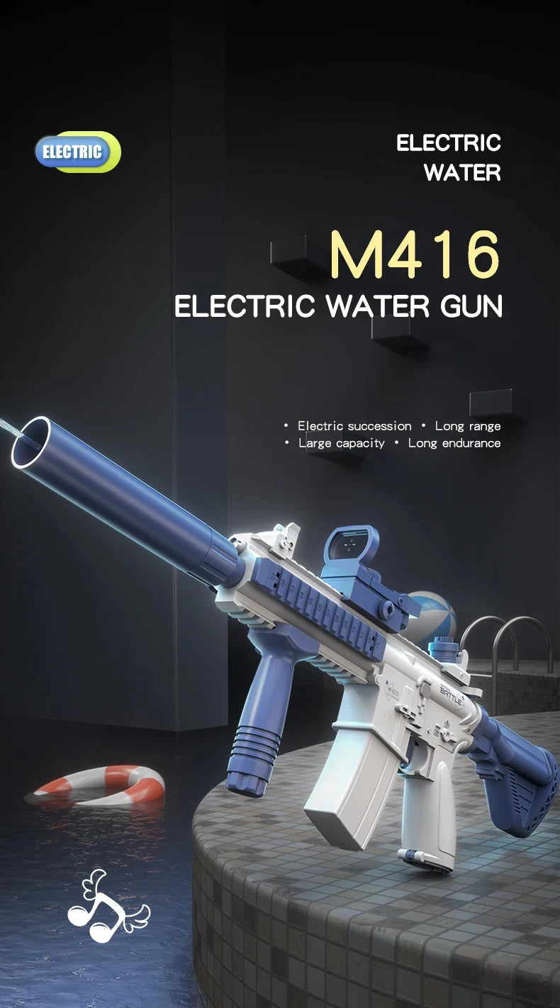 Roll Block | Dual M416 Combat & Pistol Blitz Electric Water Gun Squad Pack - High-Capacity Multi-Blaster Set