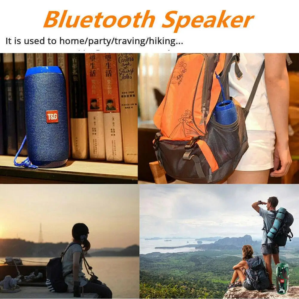 Roll Block | TG117 Portable Waterproof Bluetooth Speaker - Dual Bass Stereo Outdoor Column