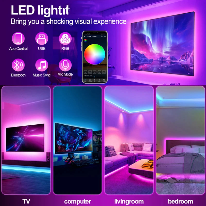 Roll Block | RGB USB LED Strip Light - Multicolor TV, Game Room, Automobile and More Ambient Backlight