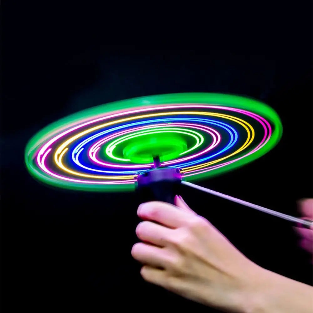 Roll Block | LED Light Pull Line Flying Saucer (Catch & Throw Edition)
