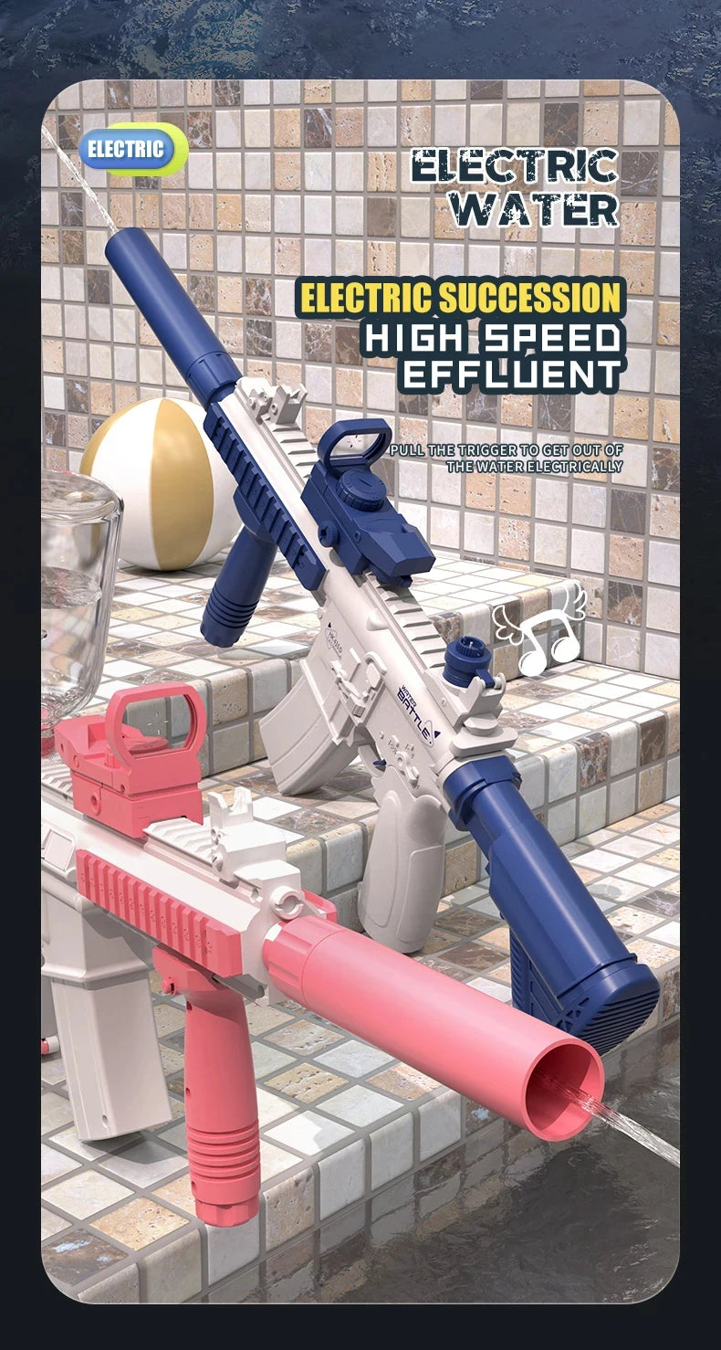 Roll Block | Dual M416 Combat & Pistol Blitz Electric Water Gun Squad Pack - High-Capacity Multi-Blaster Set