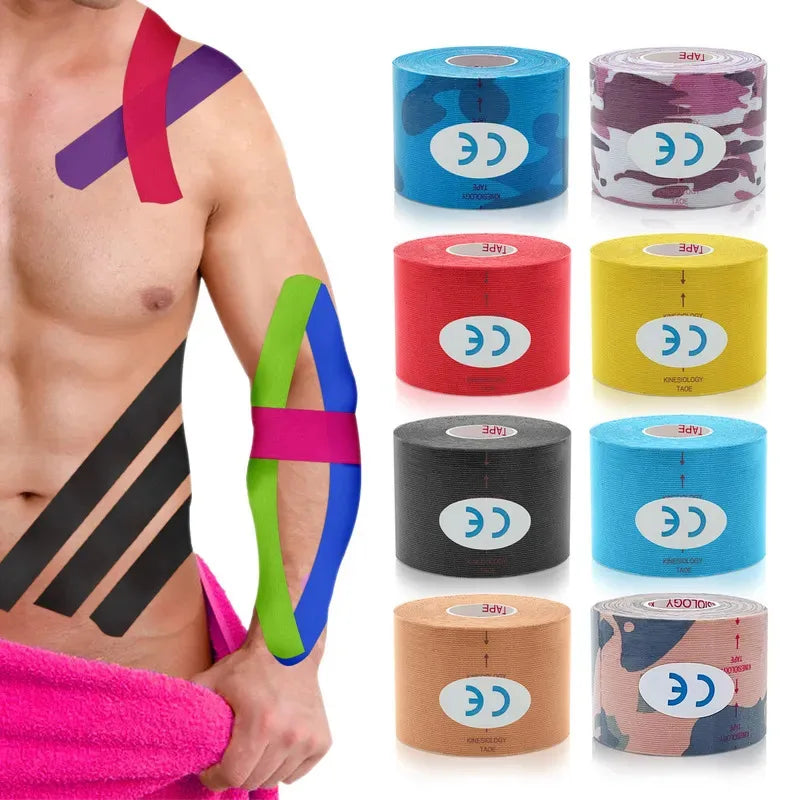 Roll Block | Kinesiology Elastic Athletic Tape - Muscle Recovery & Self-Adherent Pain Relief Wrap