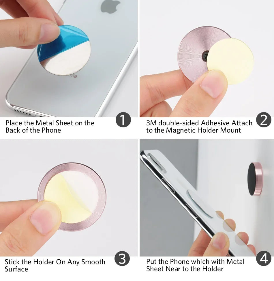 Roll Block | Universal Magnetic Car Phone Holder - Dashboard & Wall-Mounted Mount Sticker