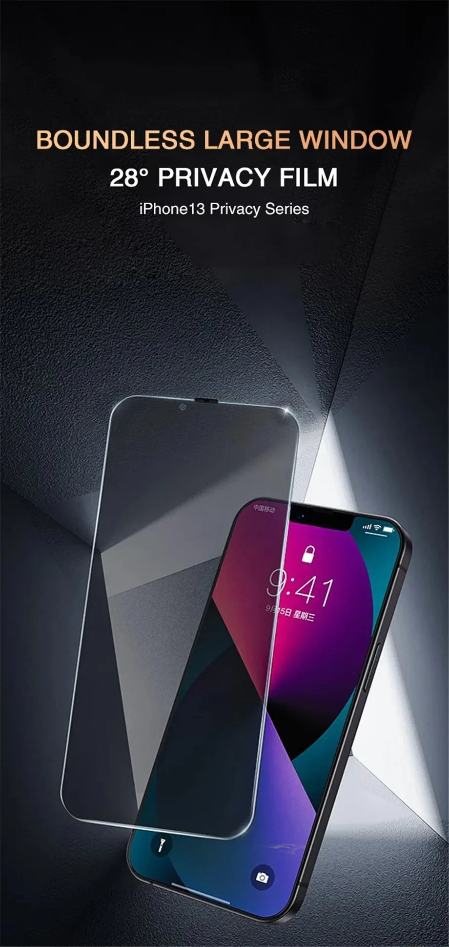 Roll Block | Full-Cover Anti-Spy Tempered Glass - Privacy Screen Protector for All Phones