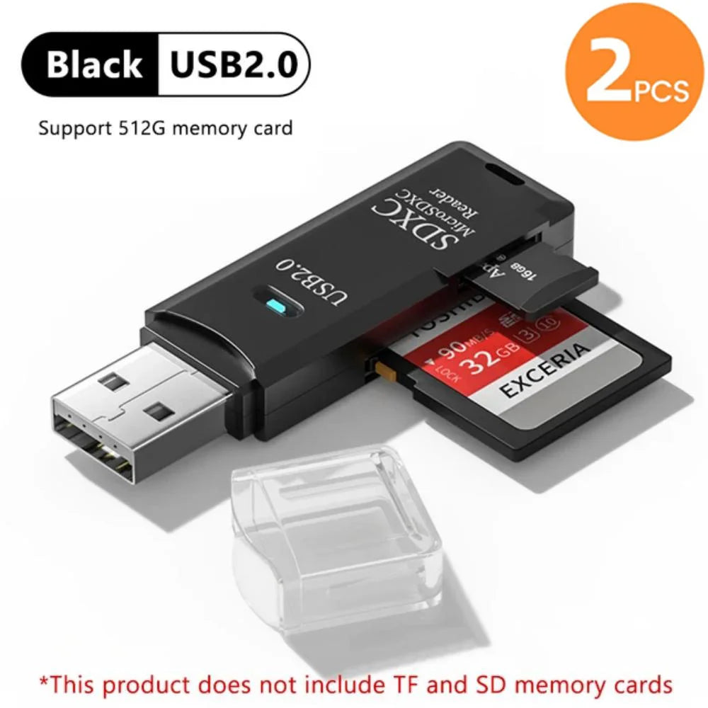 Roll Block | 2-in-1 Multi-Functional USB 3.0 Card Reader - High-Speed Micro SD/TF Adapter Flash Drive