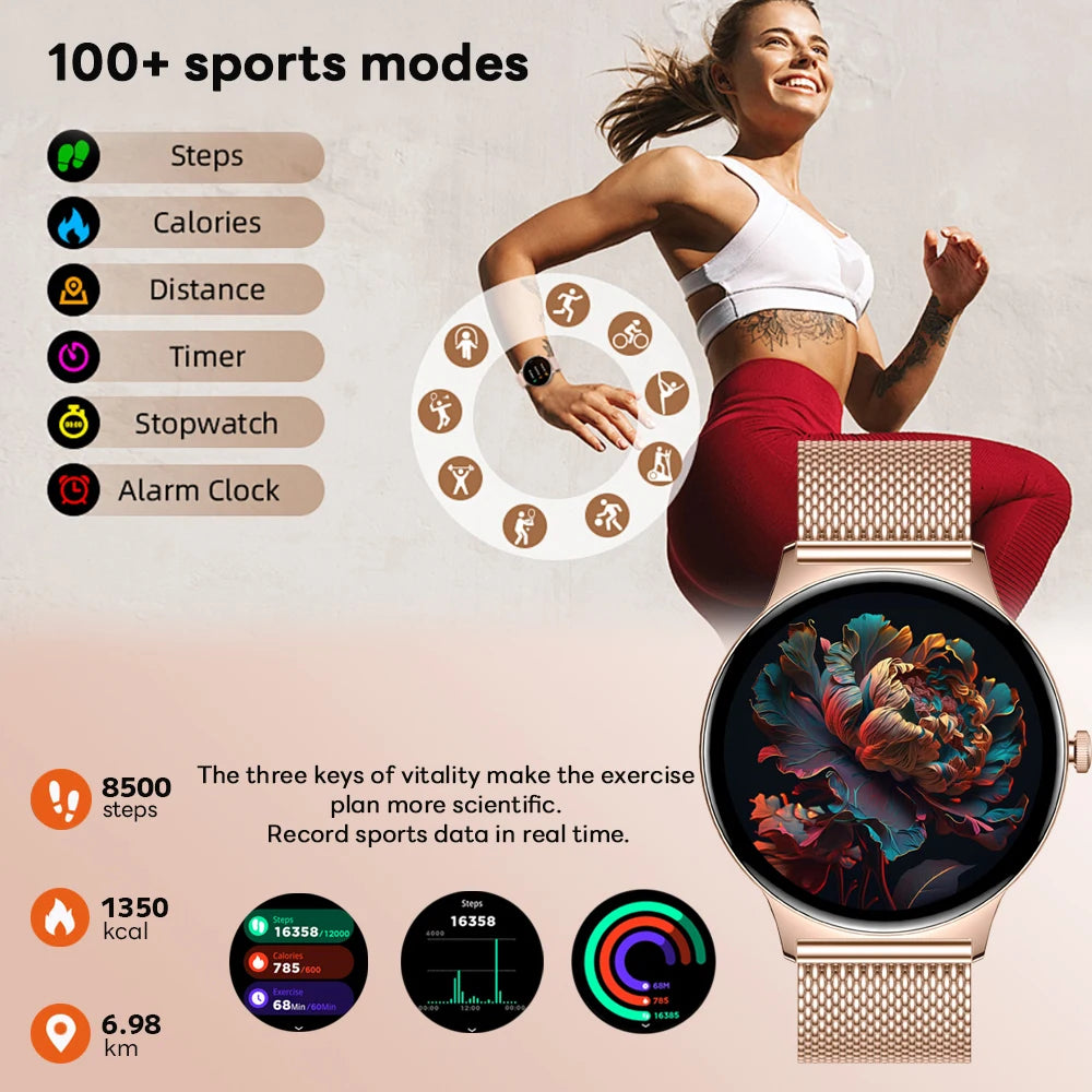 Roll Block | Ultra-Thin Fashion AMOLED Smart Watch - Always-On HD Display & Bluetooth Call Fitness Bracelet