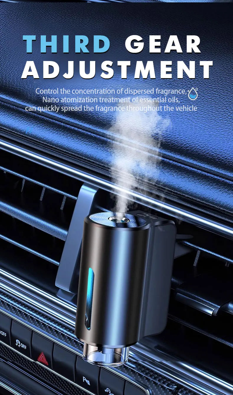 Roll Block | Smart Car Air Aromatherapy Diffuser - 3-Level Intelligent Fragrance Humidifier