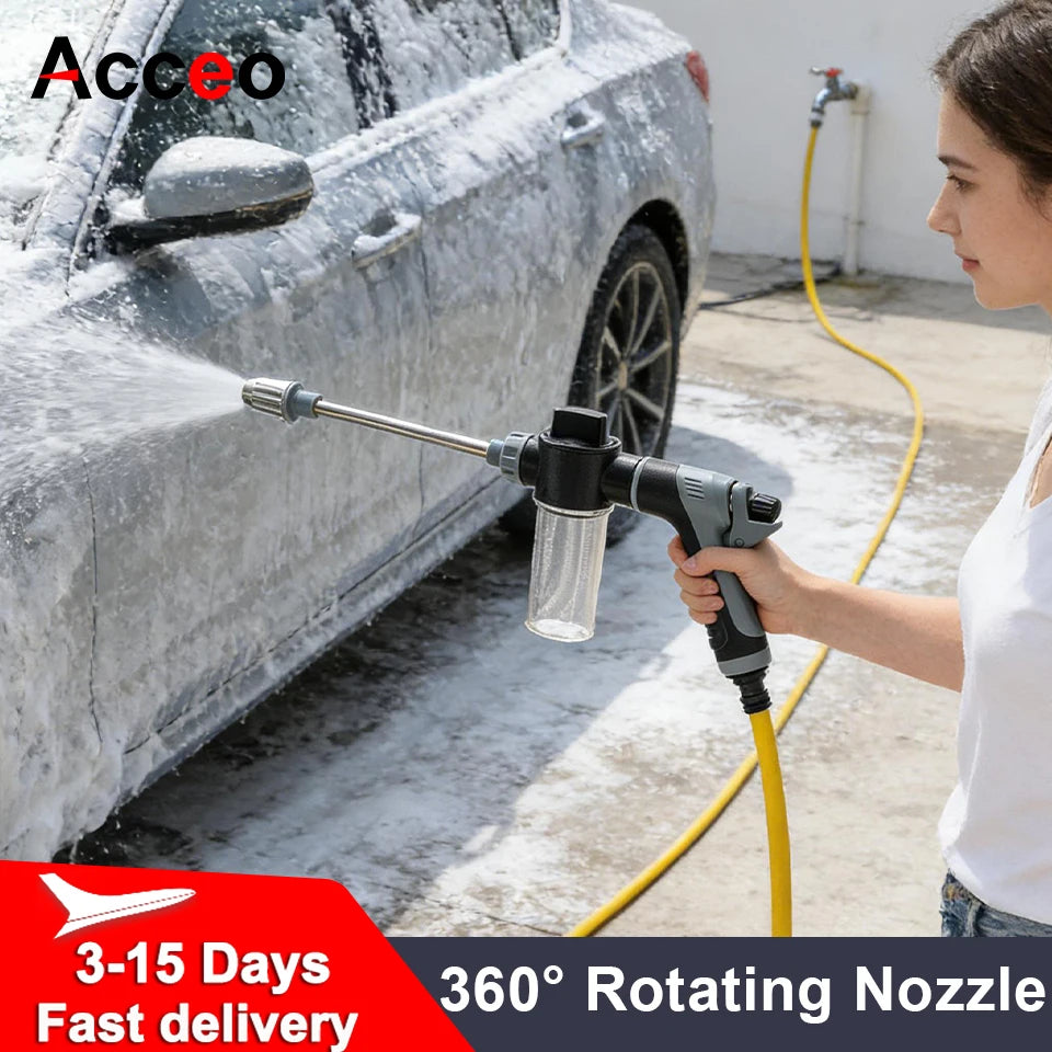 Roll Block | 360° Rotating High-Pressure Water Gun - Multi-Function Car Wash Kit & Garden Hose Sprinkler