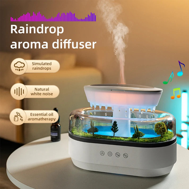 Roll Block | Rain Cloud Aroma Diffuser - Water Drip Micro Landscape Ultrasonic Humidifier
