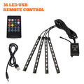 Roll Block | AuraGlow RGB LED Car Interior Atmosphere Kit - Wireless App & Sound-Activated Ambient Lighting