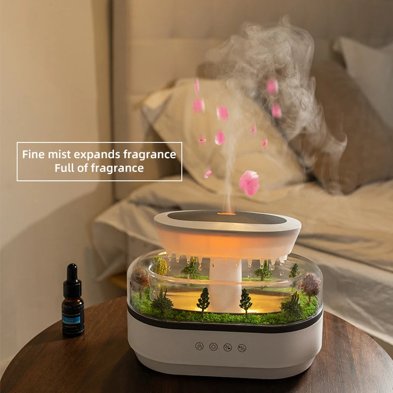 Roll Block | Rain Cloud Aroma Diffuser - Water Drip Micro Landscape Ultrasonic Humidifier