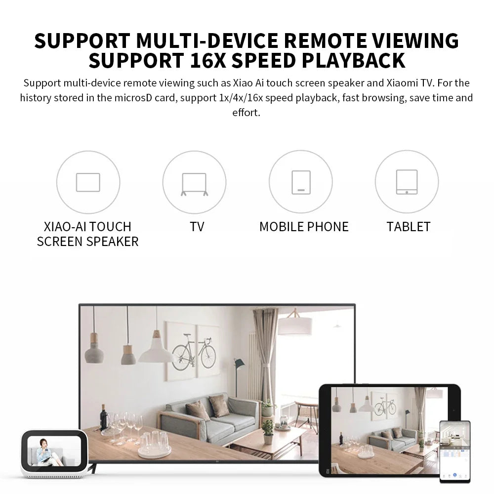 Roll Block | Xiaomi Smart Camera 2K (PTZ) - 1296P HD 360° Indoor Security Monitor