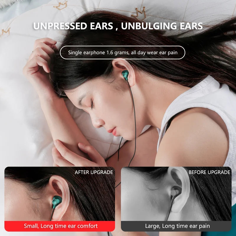 Roll Block | In-Ear Wired Headphones - 9D Double Bass Stereo Earbuds with HD Mic