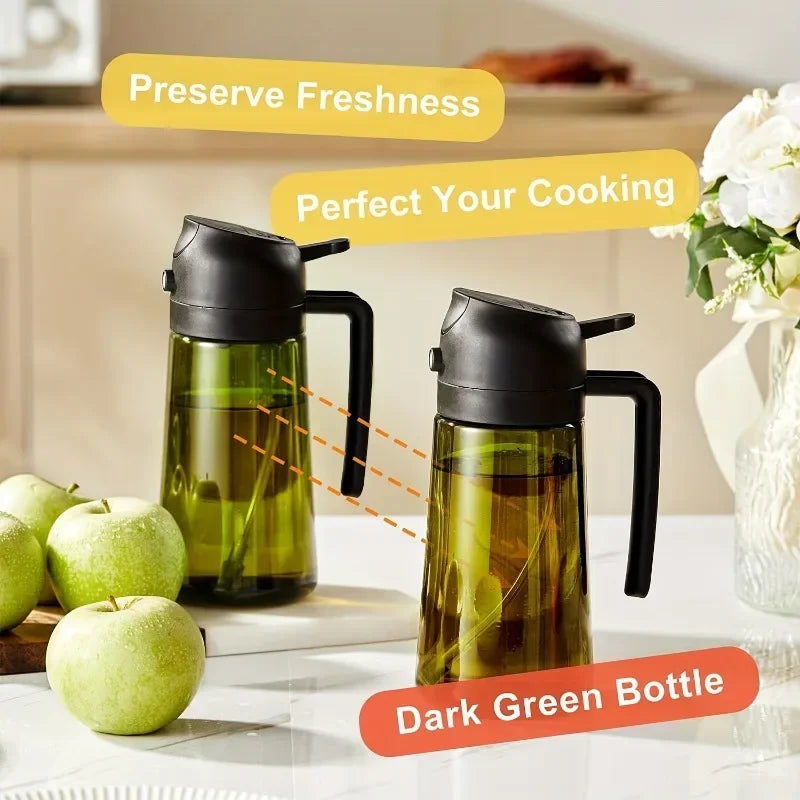 Roll Block | 2-in-1 Dual-Function Oil Sprayer & Dispenser - Multi-Mode Cooking Spray Bottle