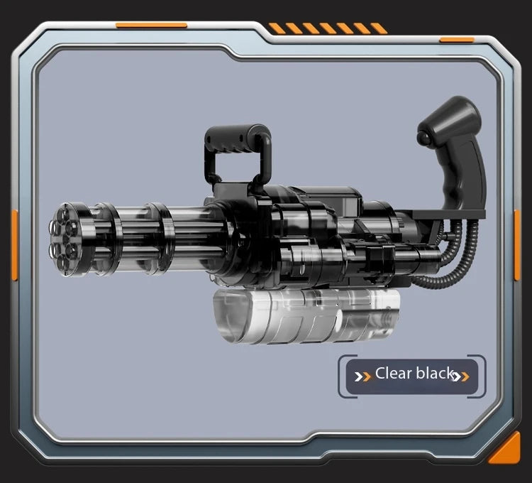 Roll Block | Motorized Automatic Firing Electric Gatling Water Gun - Heavy-Duty Hydro Blaster