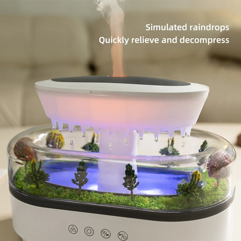 Roll Block | Rain Cloud Aroma Diffuser - Water Drip Micro Landscape Ultrasonic Humidifier